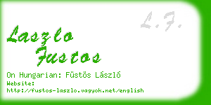 laszlo fustos business card